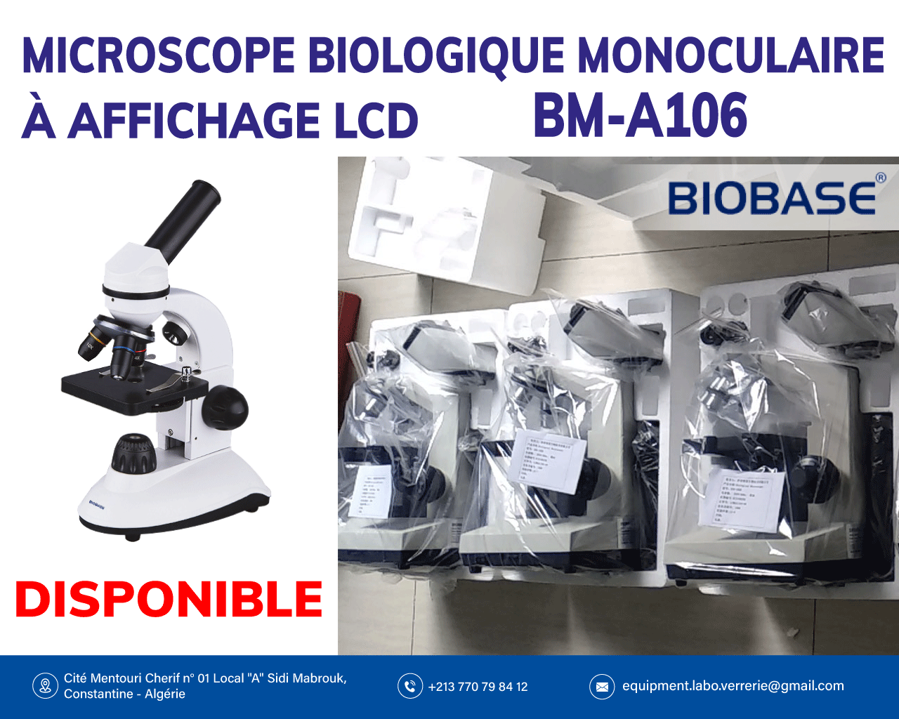 Microscope biologique BIOBASE