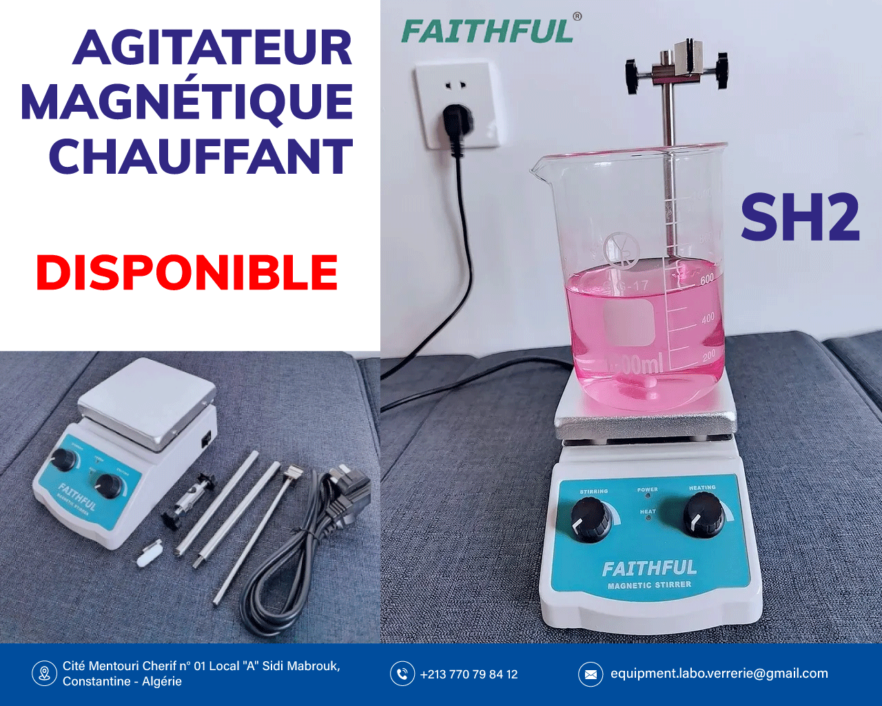Agitateur magnétique chauffant FAITHFUL