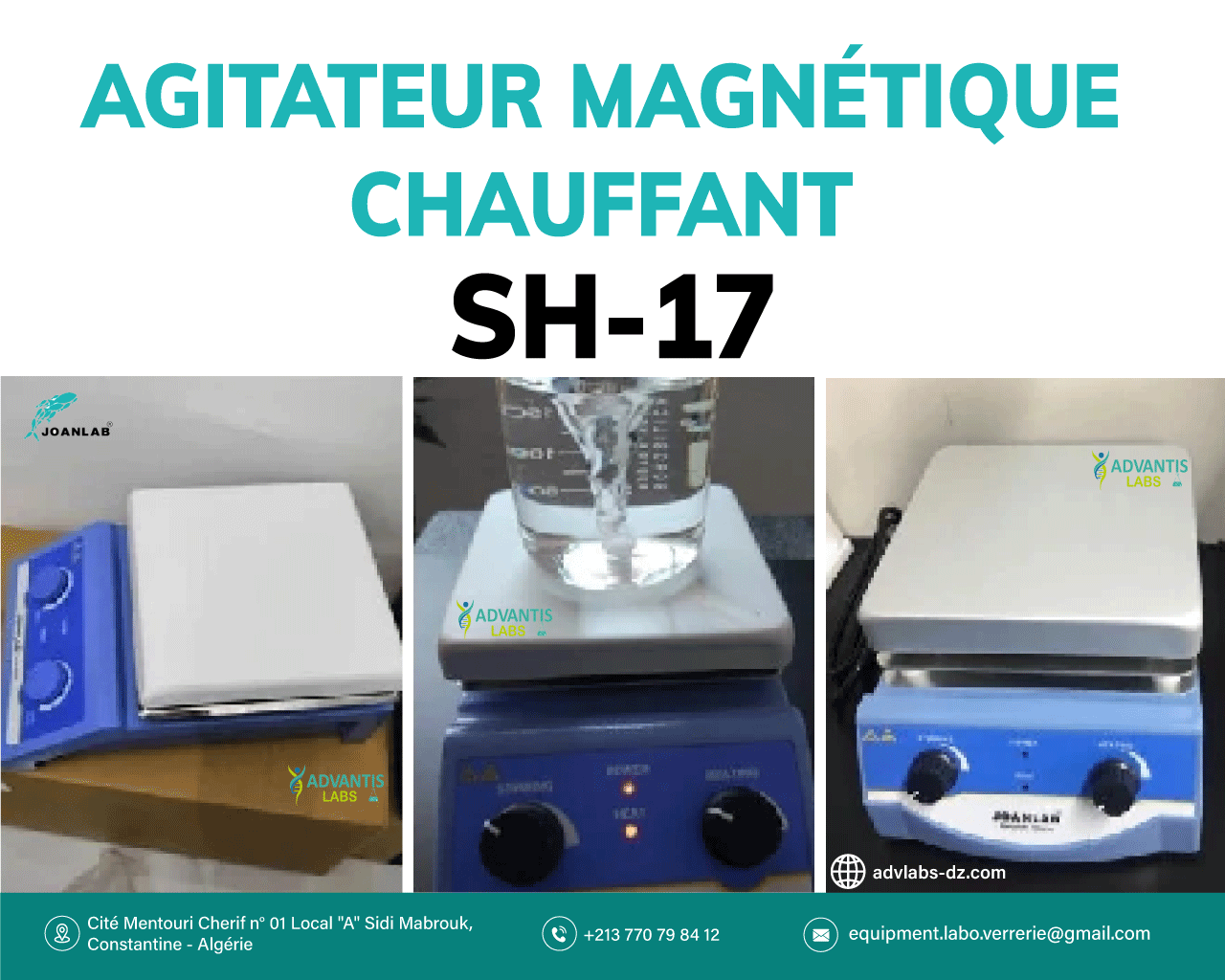 AGITATEUR MEGNETIQUE CHAUFFANT SH-17